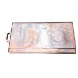 CASTBIRON GRIDDLE WITH HANDLE- APPROXIMATELY- 14