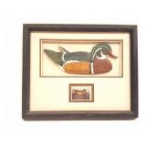 DUCKS UNLIMITED 2001-STAMP AND CARVING SET-
