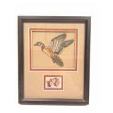 DUCKS UNLIMITED 2004-STAMP AND CARVING SET-