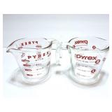 PYREX GLASS MEASURING CUPS- 2 CUP