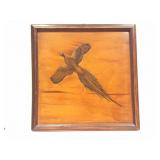 WOODEN  CARVED- PRESSED- RING NECK PHEASANT- VERY