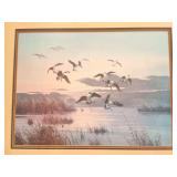 A.J. RUDISILL- FRAMED PRINT- CANADIAN GEESE-