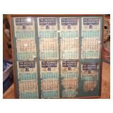 THE RICHMOND AND BACKUS- VINTAGE CALENDER PAGES-