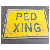 PED XING - VINTAGE SIGN-