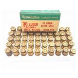 30 LUGER AUTO PISTOL CARTRIDGES- REMINGTON