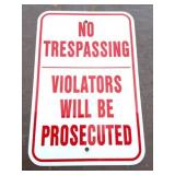 NO TRESPASSING- METAL SIGN