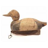 VINTAGE DUCK DECOY- WOODEN- HAND CARVED AND