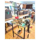 STEEL WORK BENCH AND ALL TOOLS-  DELTA DRILL