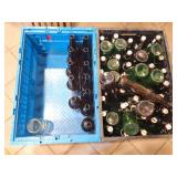 VINTAGE BOTTLES IN CRATES