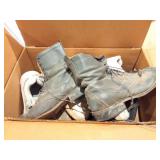 VINTAGE LEATHER RIDING BOOTS AND SHOE LOT-