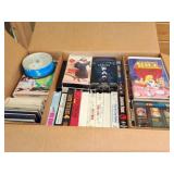 2. BOXES VHS AND CDS- LOT