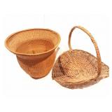 2- LARGE VINTAGE BASKETS