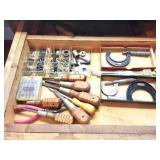STARRET MICROMETERS AND TOOL LOT- CONOF DRAWER-
