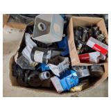 ELECTRICAL LOT- TOGGLES BOXES AND MUCH MORE-