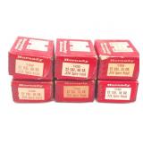 22 CALIBER- 6 BOXES-2 ARE PARTIAL- HORNADY