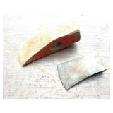 VINTAGE-  HAND FORGED HATCHET HEAD AND MAUL HEAD