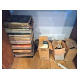 RECORDS- 8 TRACKS AND TAPES- UNSEARCHED - LARGE