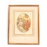 VINTAGE WALL HANGING- FRAMED- APPROXIMATELY 19