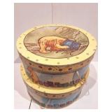 2- WINNIE THE POOH COLLECTOR ROUND BOXES