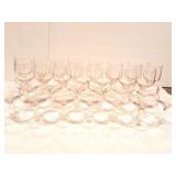 PINK STEMWARE LOT- 30 PIECES
