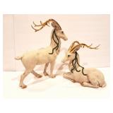 REINDEER DECOR- ONE HAS A PARTIAL BROKEN ANTLER