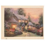 THOMAS KINKADE-JULIANNES COTTAGE- SIGNED , FRAMED