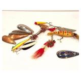 VINTAGE FUSHING LURES- SPOONS- SINKERS WEIGHTS