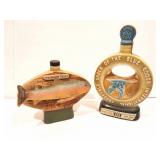JIM NEAM DECANTERS- RAINBOW TROUT- BLUE