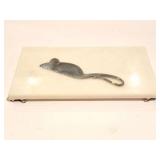 GRANITE CHEESE CUTTER AND KNIFE- MOUSE THEMED