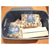 CANDLES AND CANDLE HOLDERS- LARGE TOTE AND ALL