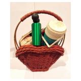 VINHAND MADE ROPE BASKET WITH HANDLE AND WATER