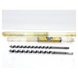 2- SHIP AUGER BITS WITH CASES