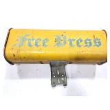 VINTAGE FREE PRESS METAL NEWSPAPER BOX