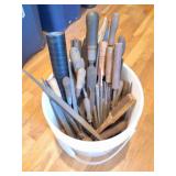 LARGE BUCKET OF FILES AND RASPS