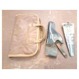 LEATHER PISTOL HOLSTER- POSTOL CLEANING KIT AND
