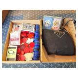 PLAYING CARDS AND POKER CHIPS- CONTENTS OF BOX