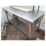 STAINLESS STEEL ROLLING TABLE- APPROXIMATELY 6