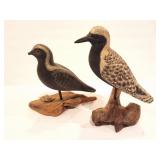 2- HAND. CARVED AMD PAINTED WATERFOWL-