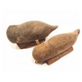 2- VINTAGE WOODEN DUCK DECOYS- HEADLESS