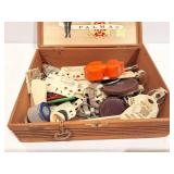 VINTAGE KEY CHAIN LOT - IN VINTAGE WOODSN CIGAR