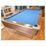 FISHER POOL TABLE- BLUE VELVET- SLATE- FULL SIZE-