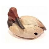 R. BERRY - WOODEN DUCK DECOY- SIGNED AND