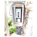 PAY PHONE WITH PEDASTOOL STAND-