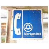 MICHIGAN BELL - 2 SIDED- TIN SIGN- APPROXIMATELY