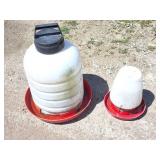 POULTRY WATERERS- 1 GALLON AND 5 GALLON