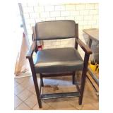 2- TALL CUSHIONED CHAIRS- BLACK