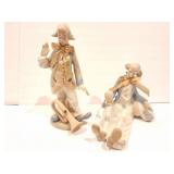 CASTILLE PORCELAIN CLOWNS- 2 FIGURINES