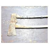 2- VINTAGE AXES- SINGKE BLADE WITH WOODEN HANDLES
