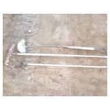 EDGER- RAKE/ HOE AND RAKE- 3 TOTAL ITEMS