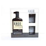 KNOB CREEK- NEW IN BOX WITH TWO ROCKS GLASSES